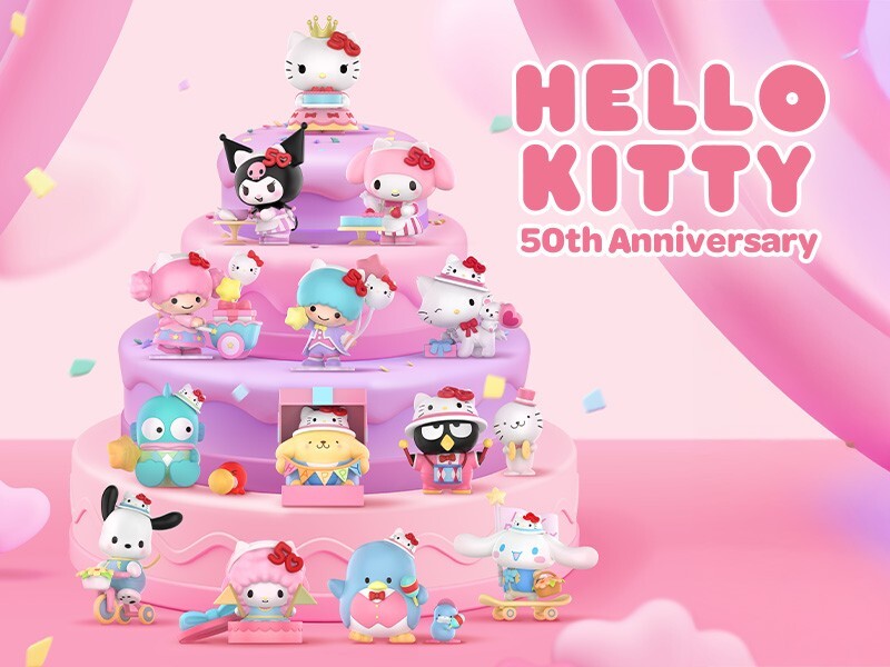 【POP MART】サンリオ ハローキティ 50th アニバーサリーボックス POP MART】サンリオ ハローキティ 50th アニバーサリーボックス