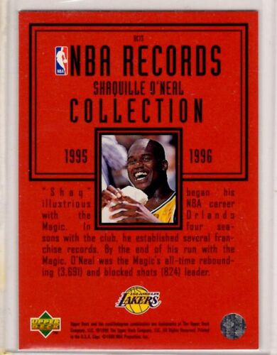 1997-98 SHAQUILLE O'NEAL - RECORDS COLLECTION #RC13 - Picture 2 of 2