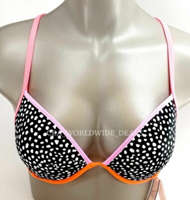 Victoria's Secret Pebble Dot Fabulous Swim Top 34B
