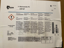 25kg 6.5 DSM GALLON Niacinamide USP-EP BB 7/2027 POWDER
