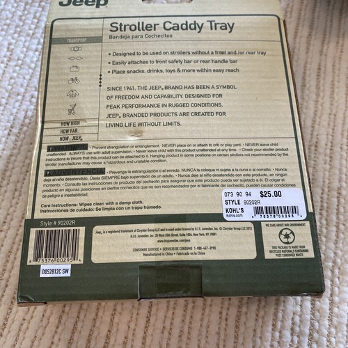 Jeep Stroller Caddy Tray Organizer Parent Or Child New - Picture 2 of 4