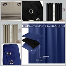 Blackout Thermal Curtain 2 Panels Window Dressing Silver Grommet K68 100 privacy