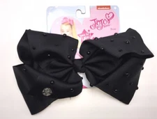 JoJo Siwa Signature Collection Large Black Pearl Cheer Hair Bow Clip JJ009D New
