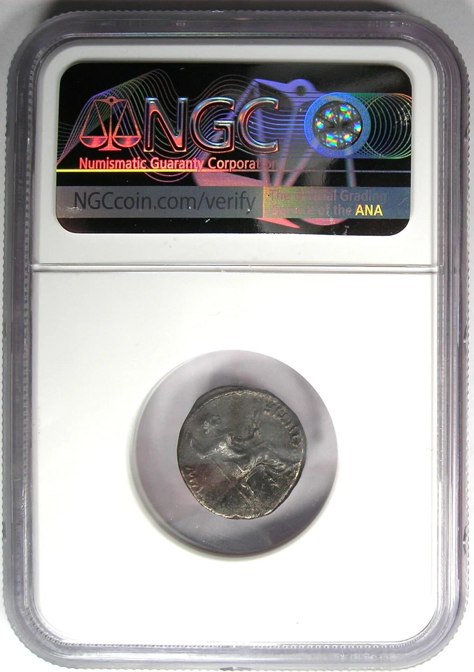 Tiberius AR Denarius Silver Tribute Penny Roman Coin 14-37 AD - NGC Choice XF EF - Image 3 of 4