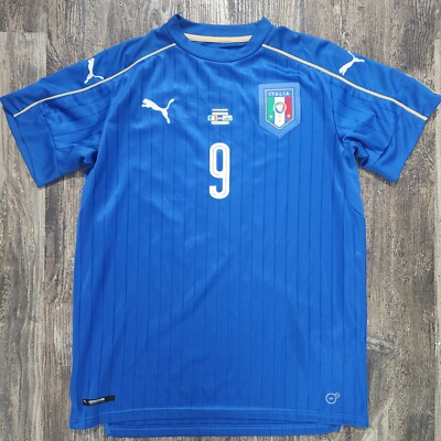 2016 Puma Italy Home Soccer Jersey Gianluca Lapadula Kids XXL