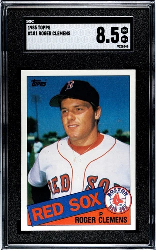 1985 topps baseball #181 Roger Clemens Boston Red Sox NM/MT+ SGC 8.5