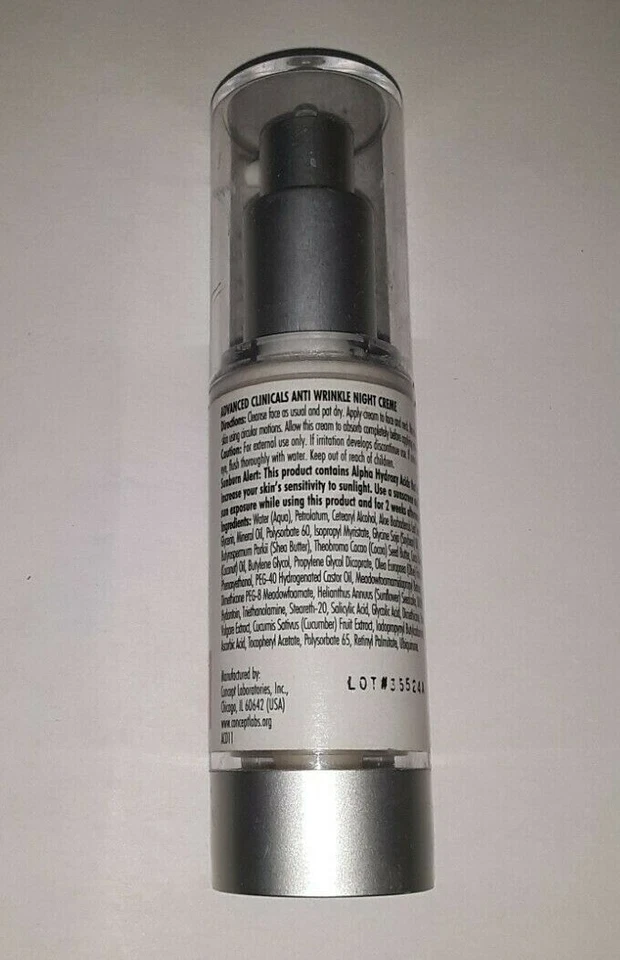 1 frasco CREMA DE NOCHE ANTIARRUGAS CLÍNICAS AVANZADAS sin sellar Foto 2 de 2