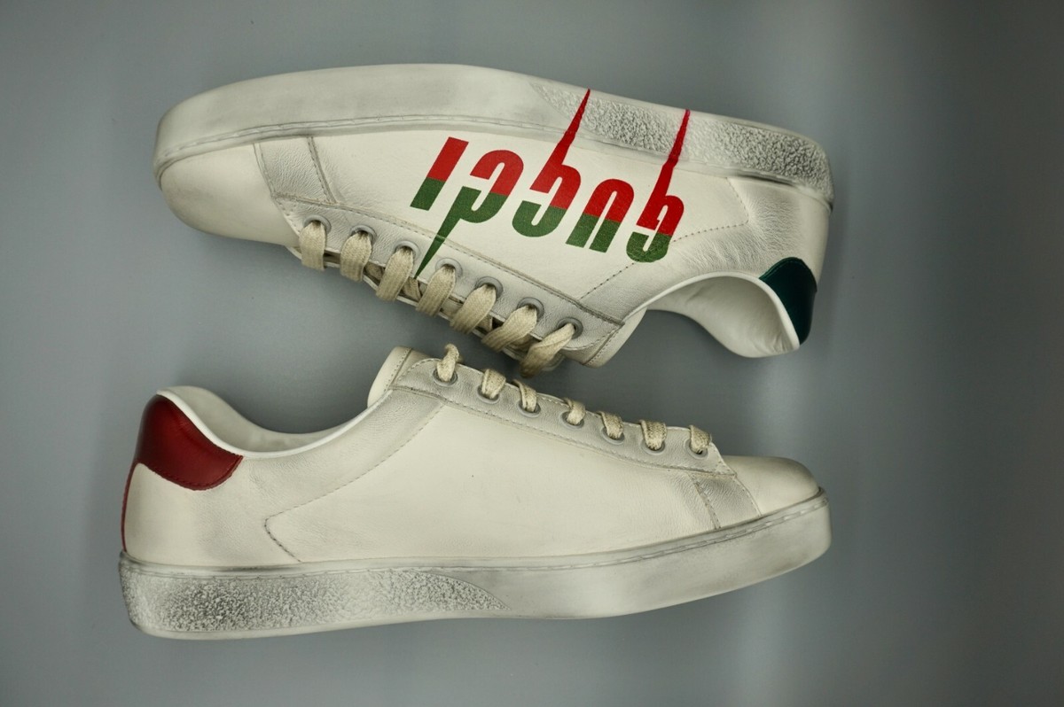 NWT Gucci Men Blade Ace Distressed Sneakers Size US Mens 6.5 