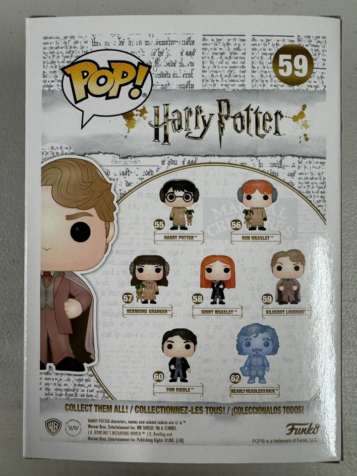 Gilderoy Lockhart (traje bronceado y capa) 59 ~ Harry Potter ~ vinilo Funko Pop Foto 3 de 4
