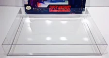 1 SNES LETHAL ENFORCERS BIG BOX Protector!  Super Nintendo Clear Display Case