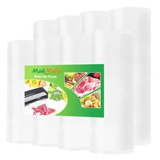 8Pack 8"x16.5'(4Rolls) and 11"x16.5'(4Rolls) Vacuum Sealer Bags Rolls with BP...