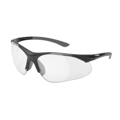 Delta Plus RX-500C-0.75 Black Safety Glasses w/ Clear Lens Magnifier, 0.75 DS