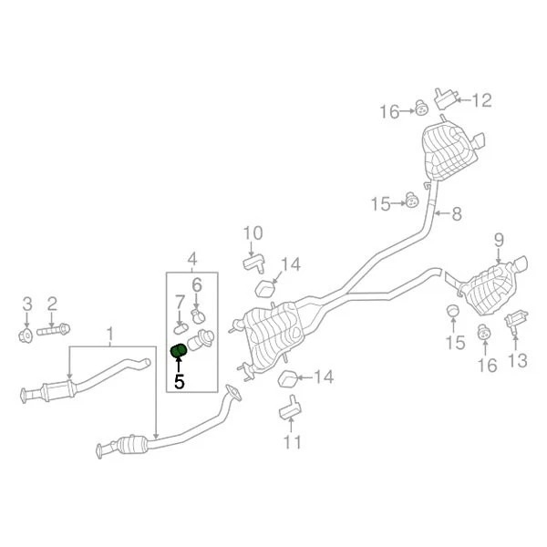 For Jeep Grand Cherokee 2011-2017 Mopar Exhaust Seal Ring Foto 4 de 4
