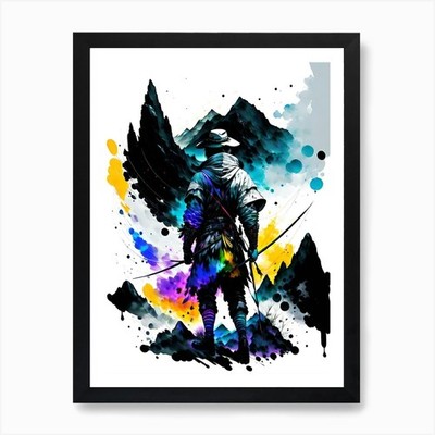 Samurai Warrior 8 Art Print Framed Wall Art Poster Canvas Print Picture