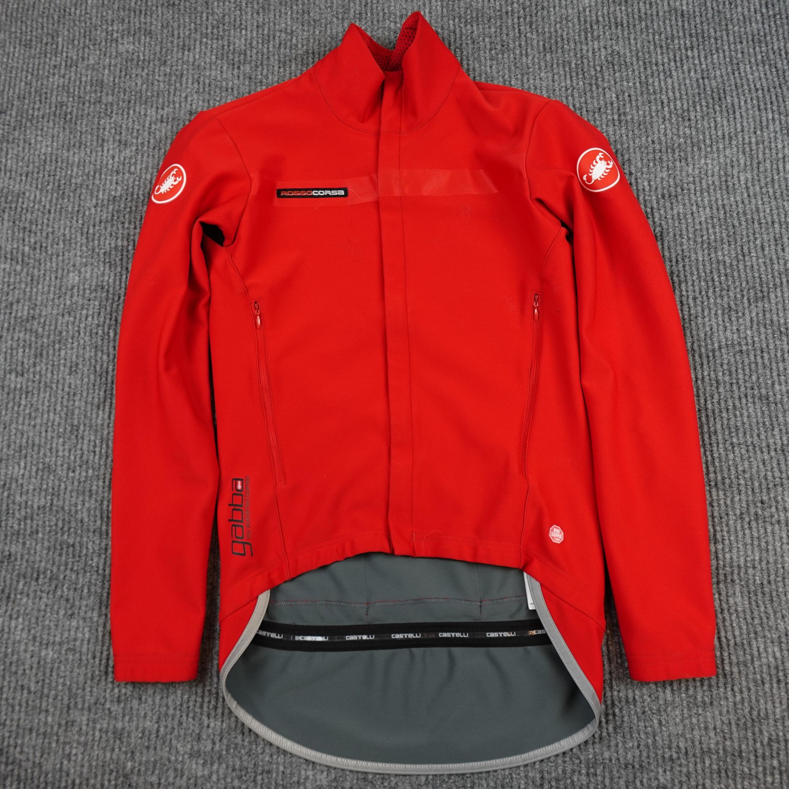 Mens Medium Red Gore Windstopper Softshell Cycling Zip