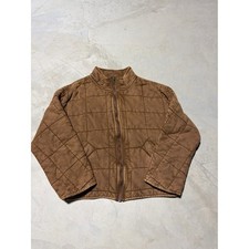 Free people dolman Quilted knit coconut Brown Zip-Front Jacket XS