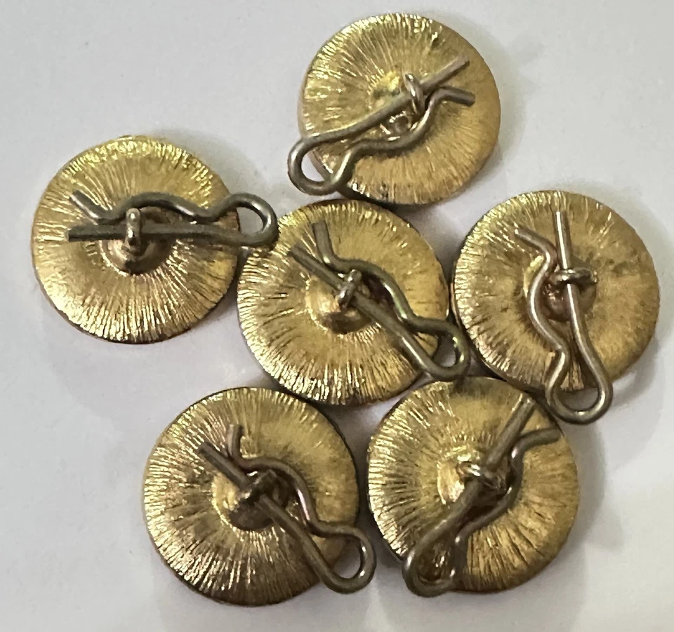 6 Burgundy Resin Brass 3/4” Buttons Athena/Minerva Woman Goddess Helmet Soldier - Image 2 of 4