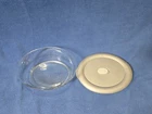 vintage Pyrex 3.2 qt oval baking/storage dish #8501 with grey vented lid