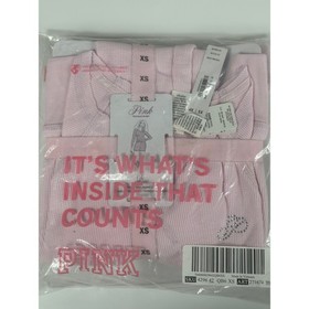 Victoria's Secret PINK Thermal Pajama Set Long Sleeve and Shorts XS -NWT