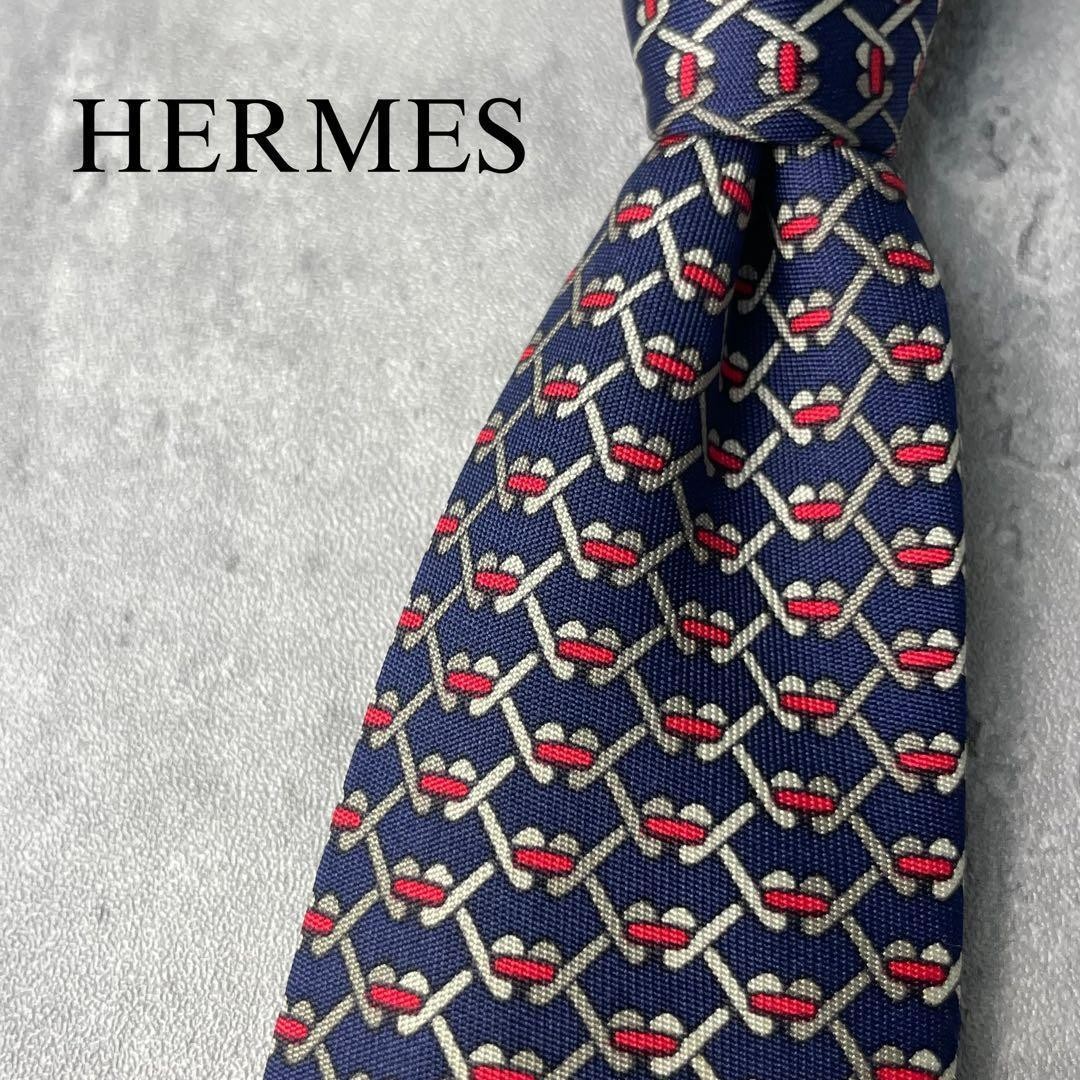 Good Condition HERMES Mysterious Pattern Checkere… - image 1