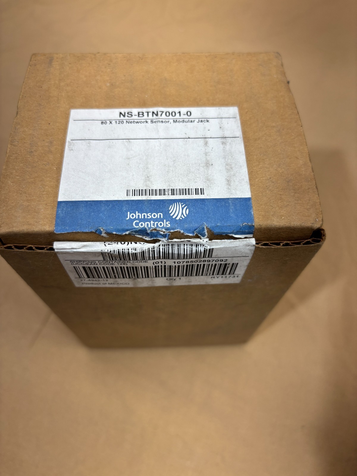 Johnson Controls NS-BTN7001-0 Network Room Sensor Data Center CO2 Temp Humidity