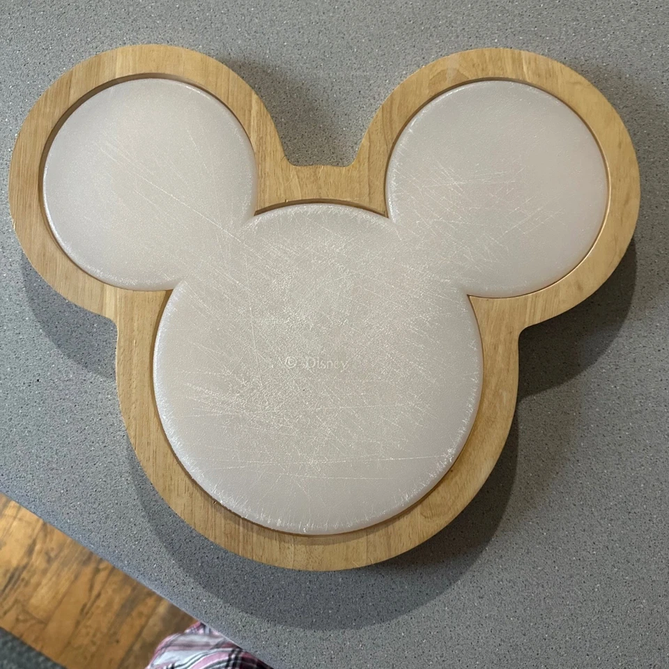 Bandeja de madera con forma de Mickey Mouse de Disney plato de aperitivos dividido Foto 3 de 4
