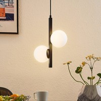 Lucande Pendelleuchte 'Emarin' (Modern) In Schwarz Aus Metall (2 Flammig, G9) -