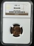 1959 1C RD Lincoln Memorial One Cent NGC MS66RD 3921520-052 Philadelphia Lincoln Memorial