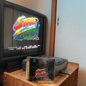 Sega Saturn Street Fighter Collection with Spine Card and Postcard Used