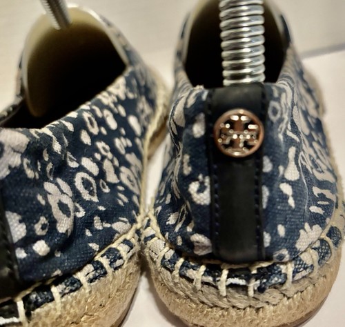 Tory Burch 8 Beacher Espadrille Womens Shoes Flats Floral Canvas - Picture 4 of 9