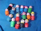 16 Vintage FISHER PRICE Wooden LITTLE PEOPLE Toy FIGURES