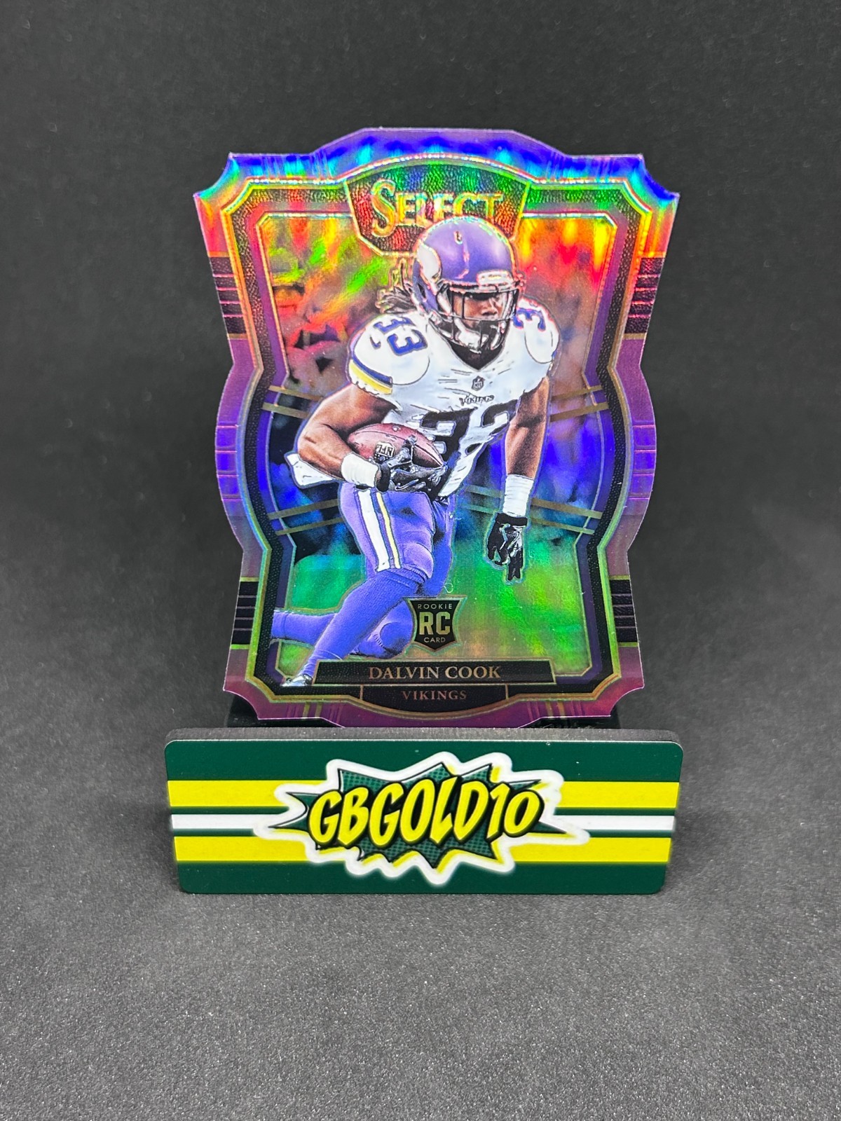 Dalvin Cook Panini Select #173 Purple Die-Cut