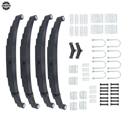 7000lbs 7k Tandem Trailer Axle Suspension Kit Leaf Spring w/ U-bolt & Hanger Kit