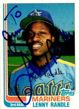 Signed 1982 Topps - Lenny Randle #312 - Mariners