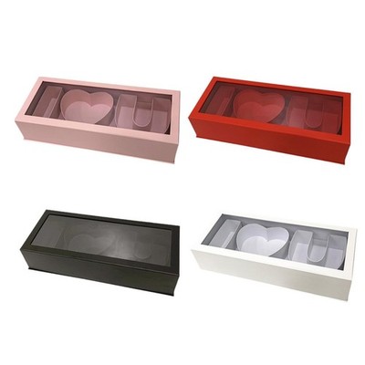 Leerer Blumenkasten i Love U Buchstabenform Basteln Befüllbar Geschenkbox für Feiern