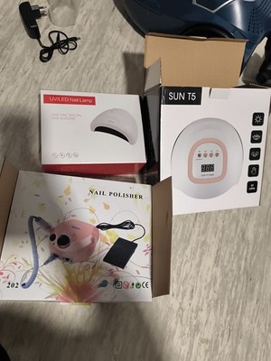Nagelset, UV/LED Lampe, Sun T5 Max, Nail Polisher Mit I-Stromanschluss + Adapter