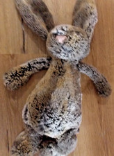 Jellycat Bashful Woodland Babe Bunny Plush Stuffed Grey Brown 12" Rabbit