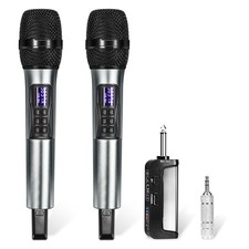 Wireless Microphone Karaoke System with Rechargeable Bluetooth Receiver,Profe...