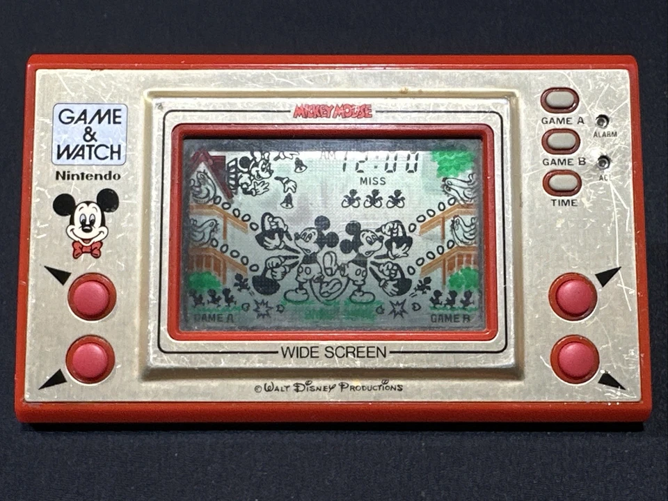 Nintendo Game & Watch Mickey Mouse Egg Portátil Pantalla Ancha Retro 1981 Funcionando Foto 2 de 4
