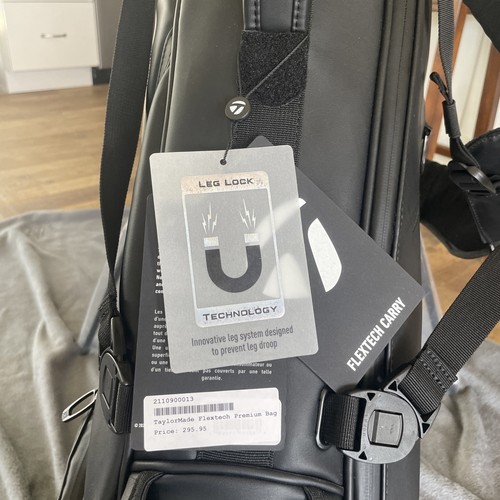 NWT 2024 Black Taylormade Flextech Premium Carry Bag 3 Way 6 Pockets Stand - Picture 10 of 24