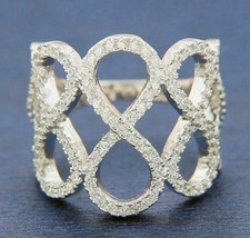 ▌Women's 925 Sterling Silver Pave White CZ INFINITY Ring Size 6,7,8,9,10 » R58