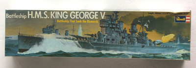 Revell H-380 HMS King George V Battleship 1:720 Model Kit 1974 MIOB 15.75 