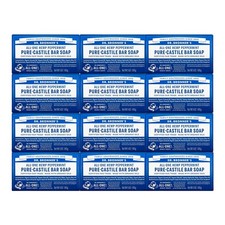 NEW Dr. Bronner's - Pure-Castile Bar Soap Peppermint, 5 Ounce, 12-Pack 