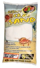 Zoo Med White Hermit Crab Sand Natural Calcium Carbonate Substrate 5-lb - 4 Pack