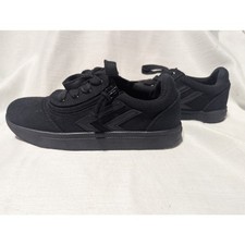 BILLY Footwear Youth CS Sneaker Low Top 3M Black Zipper Lace Closure Round Toe