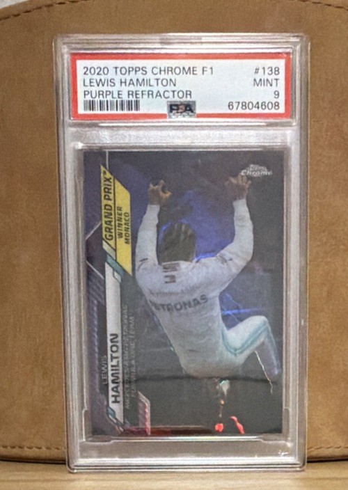 2020 Topps Chrome F1 Lewis Hamilton Purple Refractor/399 #138 Psa 9
