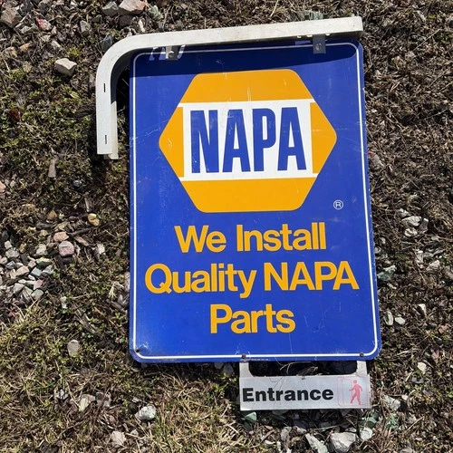 Vintage Original Napa Car Care Oil Gas Company Metal Sign