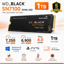 WD Black SN7100 1TB NVMe SSD M.2 PCIe Gen4 x4 5 Year Warranty New