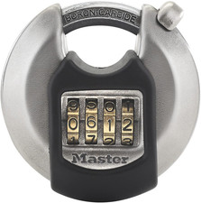Heavy Duty Disc Padlock [Combination] [Stainless Steel] [Outdoor] MASTER LOCK