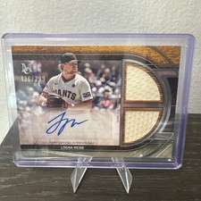 Logan Webb Signature Swatch Dual Patch Auto Topps Museum/299 #spdra-lw